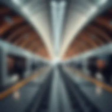 Architectural view of Dubai Metro stations