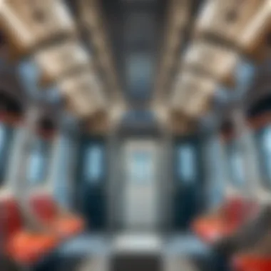 Interior Features of Dubai Metro Trains Interior design of a Dubai Metro train
